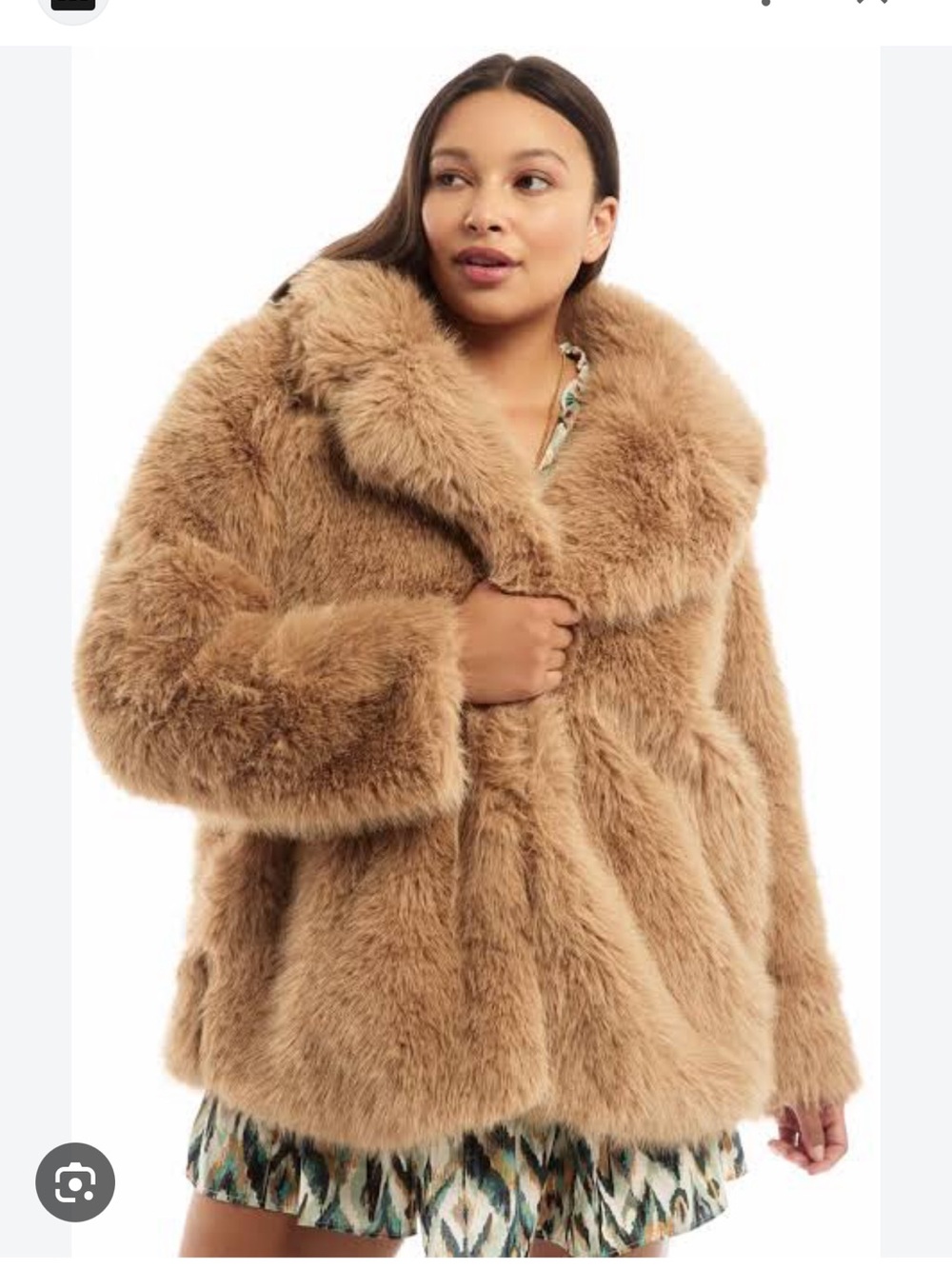 June and Vie Faux Fur Coat